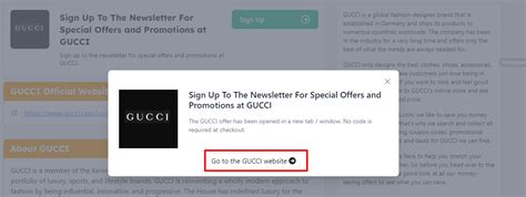 gucci event promo code|gucci promo codes for online.